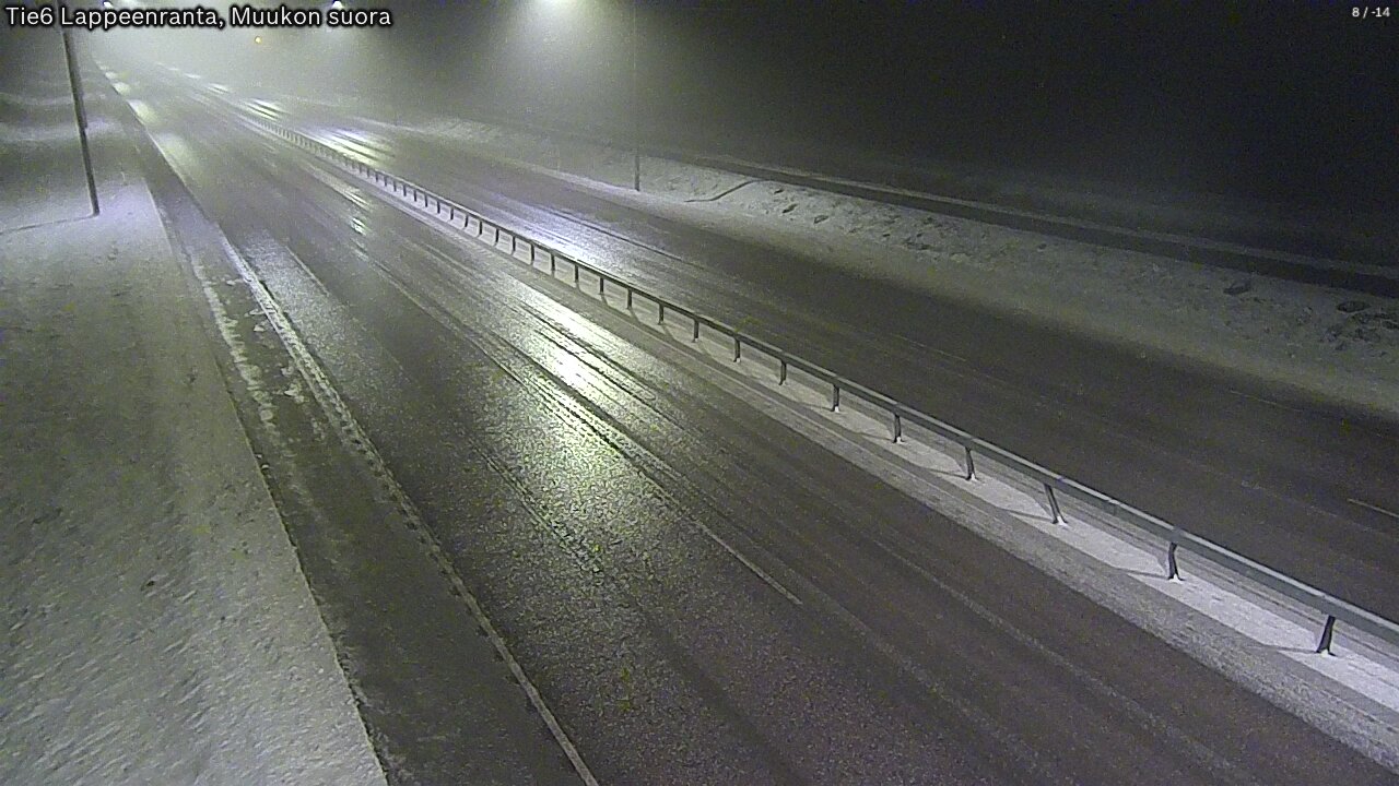 Weather Camera Image Road 6 Lappeenranta, Muukko straight, Lappeenranta, Etelä-Karjala