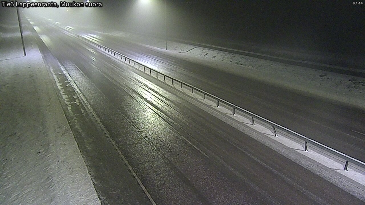 Weather Camera Image Road 6 Lappeenranta, Muukko straight, Lappeenranta, Etelä-Karjala