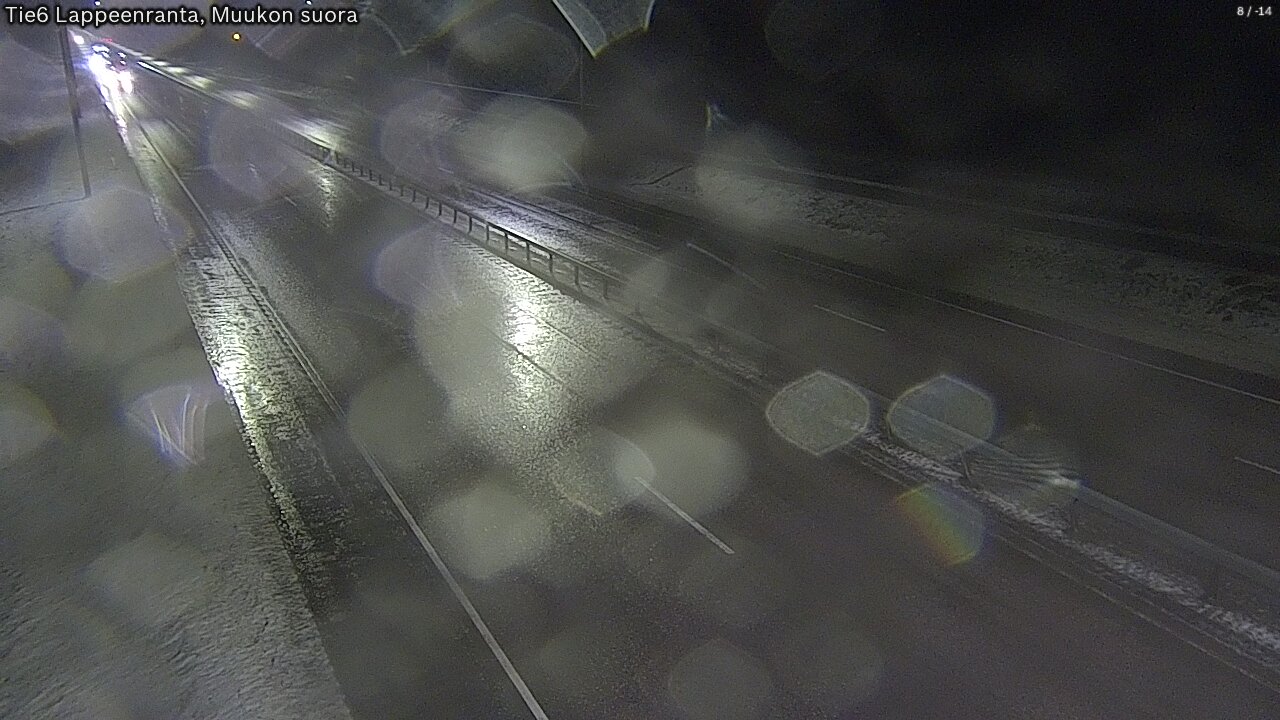 Weather Camera Image Road 6 Lappeenranta, Muukko straight, Lappeenranta, Etelä-Karjala