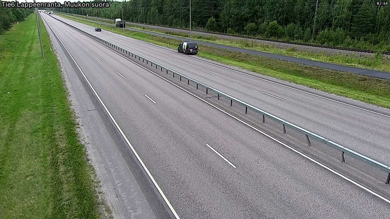 Weather Camera Image Road 6 Lappeenranta, Muukko straight, Lappeenranta, Etelä-Karjala