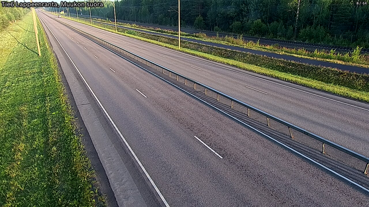 Weather Camera Image Road 6 Lappeenranta, Muukko straight, Lappeenranta, Etelä-Karjala