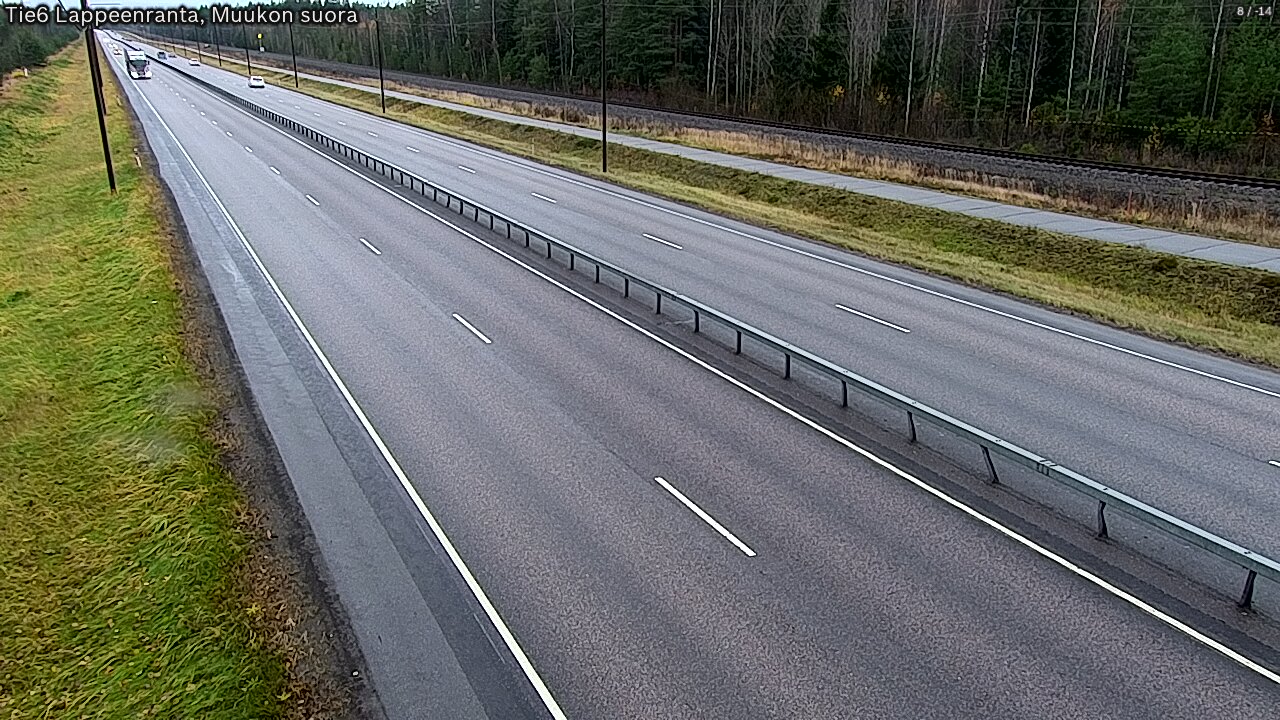 Weather Camera Image Road 6 Lappeenranta, Muukko straight, Lappeenranta, Etelä-Karjala