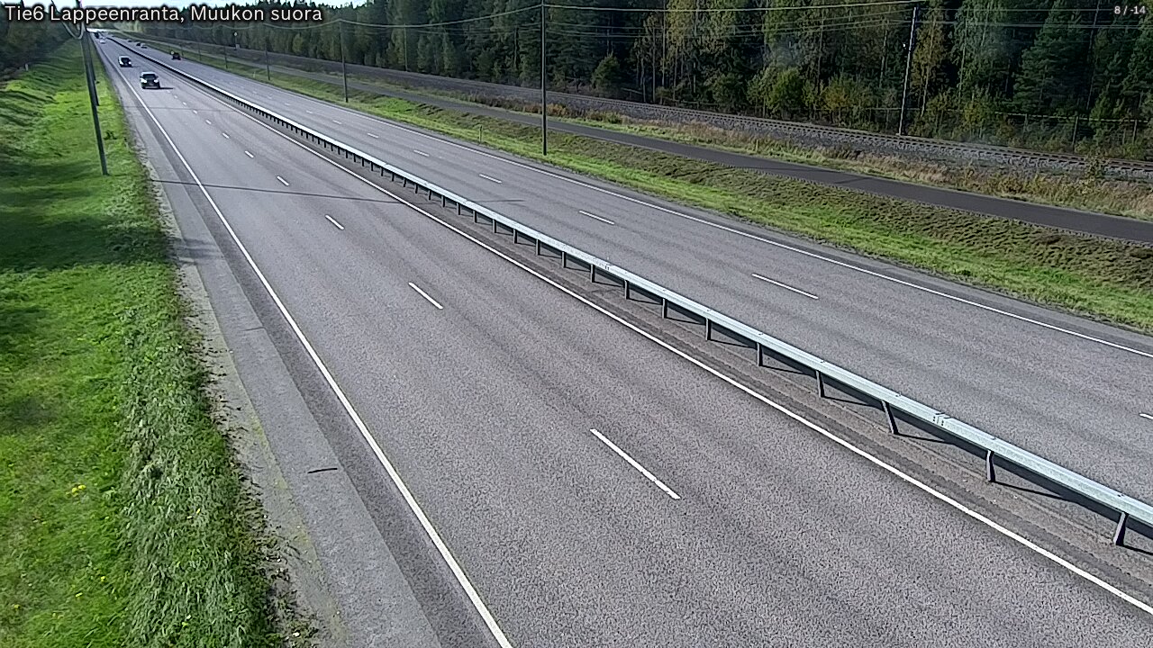 Weather Camera Image Road 6 Lappeenranta, Muukko straight, Lappeenranta, Etelä-Karjala