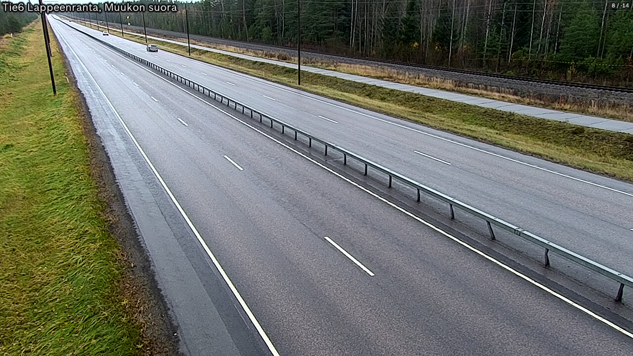Weather Camera Image Road 6 Lappeenranta, Muukko straight, Lappeenranta, Etelä-Karjala