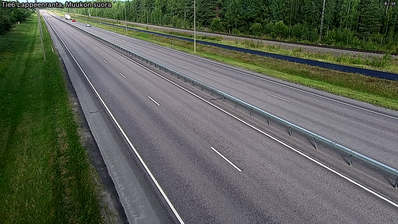 Weather Camera Image Road 6 Lappeenranta, Muukko straight, Lappeenranta, Etelä-Karjala