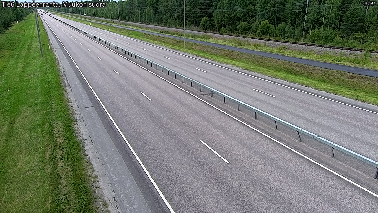 Weather Camera Image Road 6 Lappeenranta, Muukko straight, Lappeenranta, Etelä-Karjala