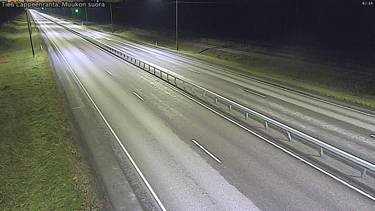 Weather Camera Image Road 6 Lappeenranta, Muukko straight, Lappeenranta, Etelä-Karjala
