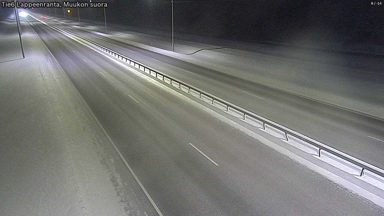 Weather Camera Image Road 6 Lappeenranta, Muukko straight, Lappeenranta, Etelä-Karjala