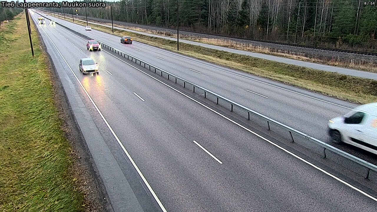 Weather Camera Image Road 6 Lappeenranta, Muukko straight, Lappeenranta, Etelä-Karjala