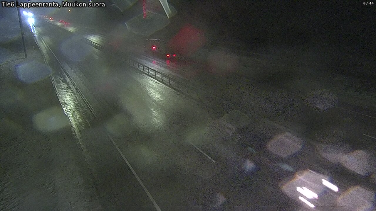 Weather Camera Image Road 6 Lappeenranta, Muukko straight, Lappeenranta, Etelä-Karjala