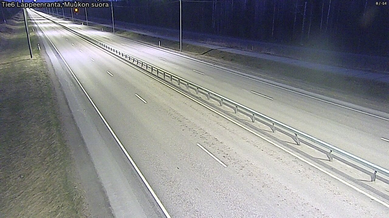 Weather Camera Image Road 6 Lappeenranta, Muukko straight, Lappeenranta, Etelä-Karjala