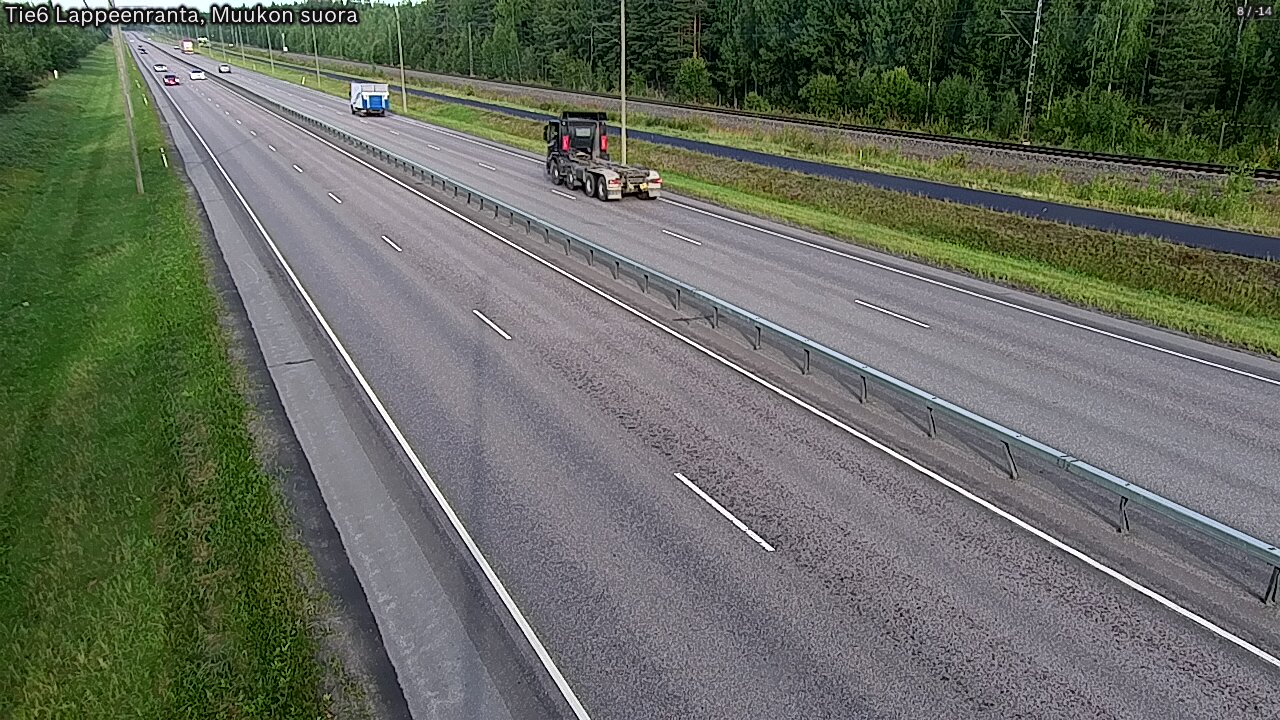 Weather Camera Image Road 6 Lappeenranta, Muukko straight, Lappeenranta, Etelä-Karjala