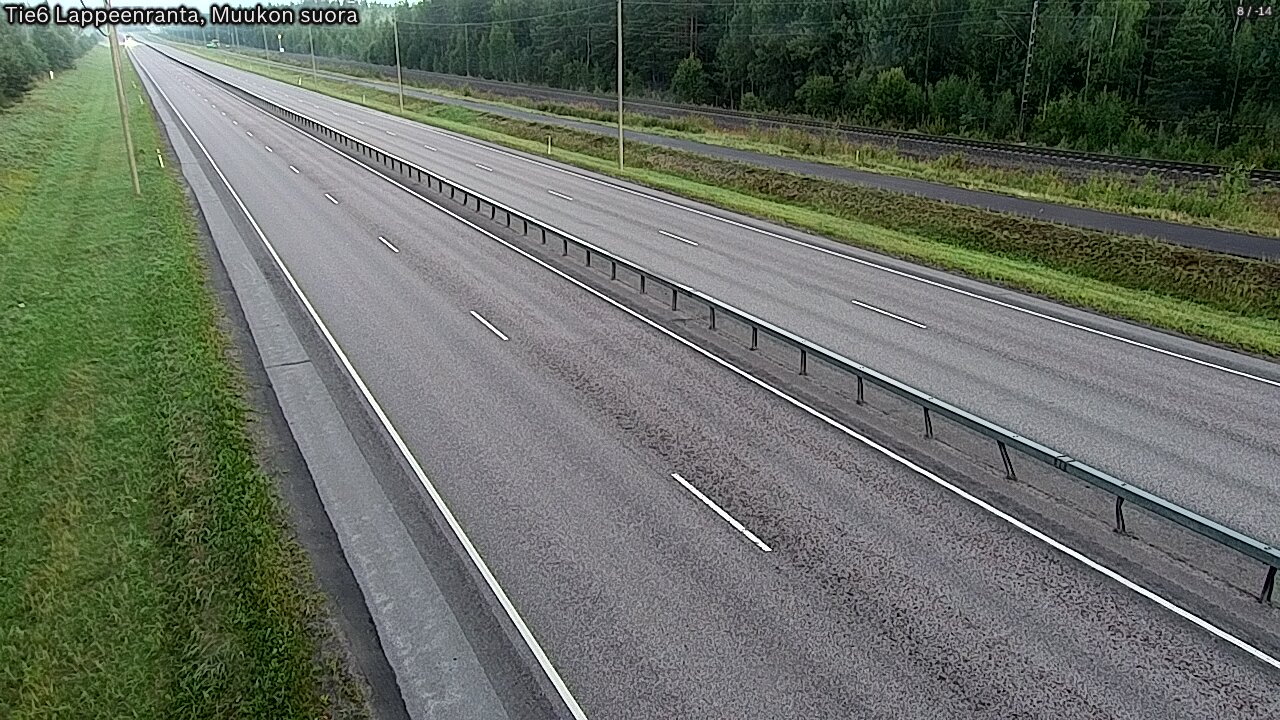Weather Camera Image Road 6 Lappeenranta, Muukko straight, Lappeenranta, Etelä-Karjala