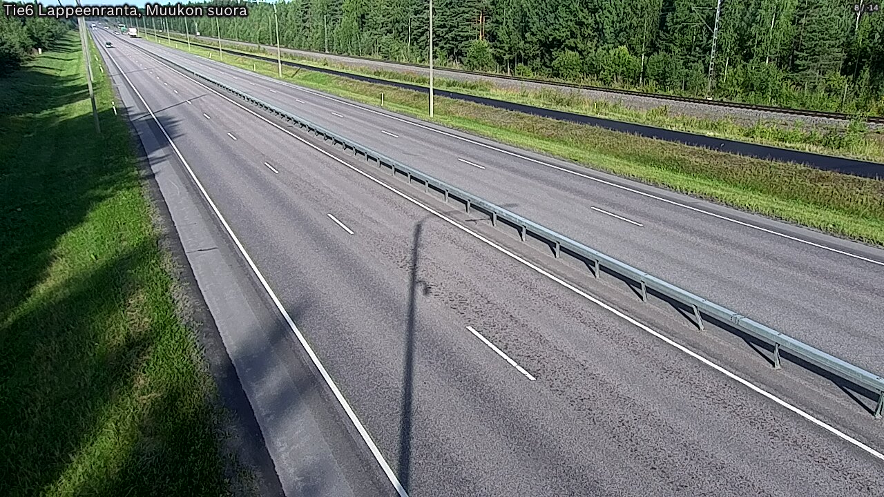 Weather Camera Image Road 6 Lappeenranta, Muukko straight, Lappeenranta, Etelä-Karjala