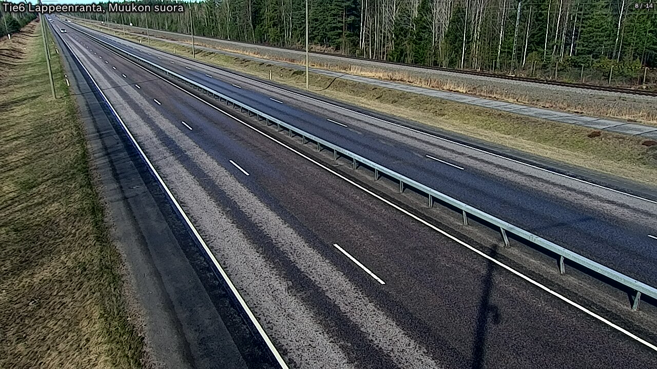 Weather Camera Image Tie 6 Villmanstrand, Muukko rakan, Lappeenranta, Etelä-Karjala