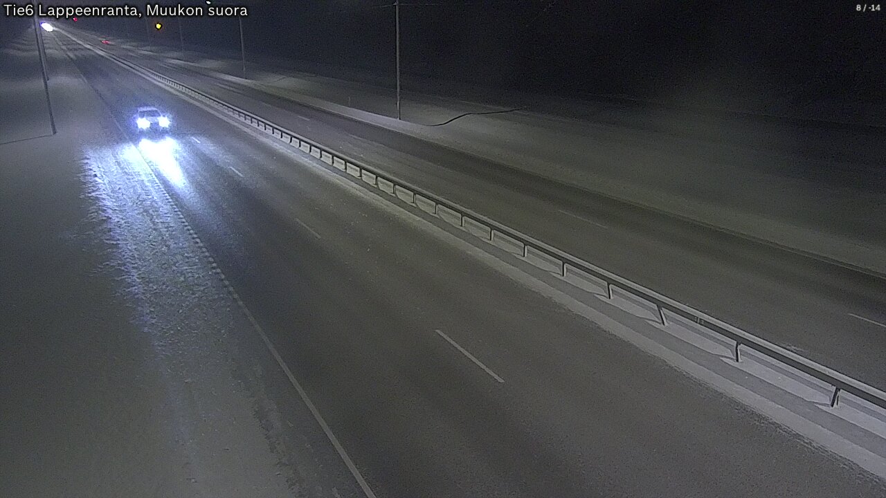 Weather Camera Image Road 6 Lappeenranta, Muukko straight, Lappeenranta, Etelä-Karjala