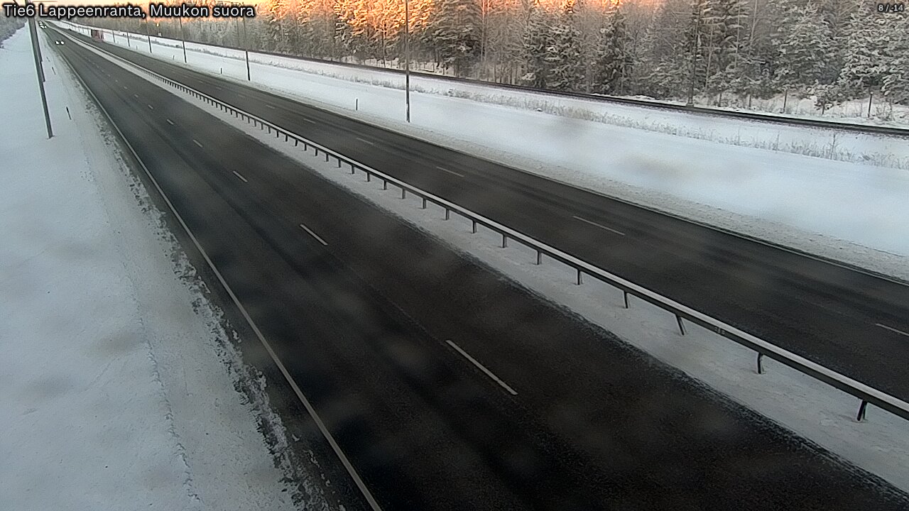 Weather Camera Image Road 6 Lappeenranta, Muukko straight, Lappeenranta, Etelä-Karjala