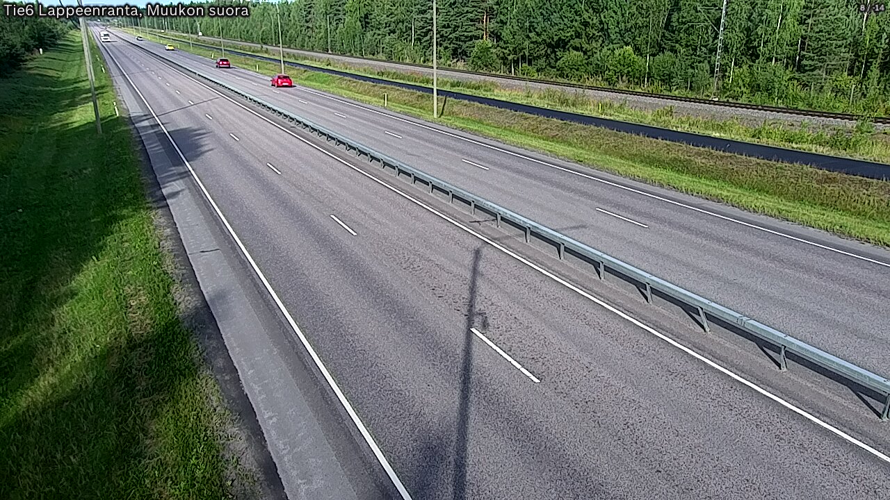 Weather Camera Image Road 6 Lappeenranta, Muukko straight, Lappeenranta, Etelä-Karjala