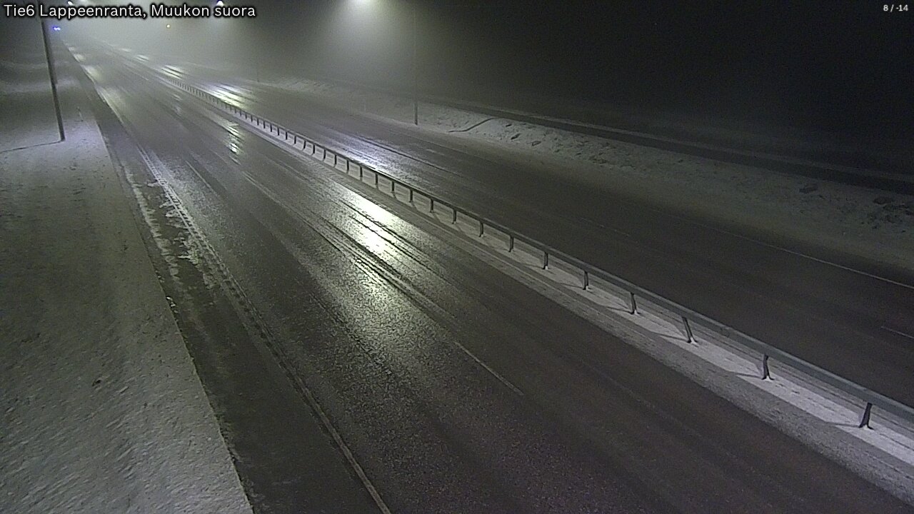 Weather Camera Image Road 6 Lappeenranta, Muukko straight, Lappeenranta, Etelä-Karjala