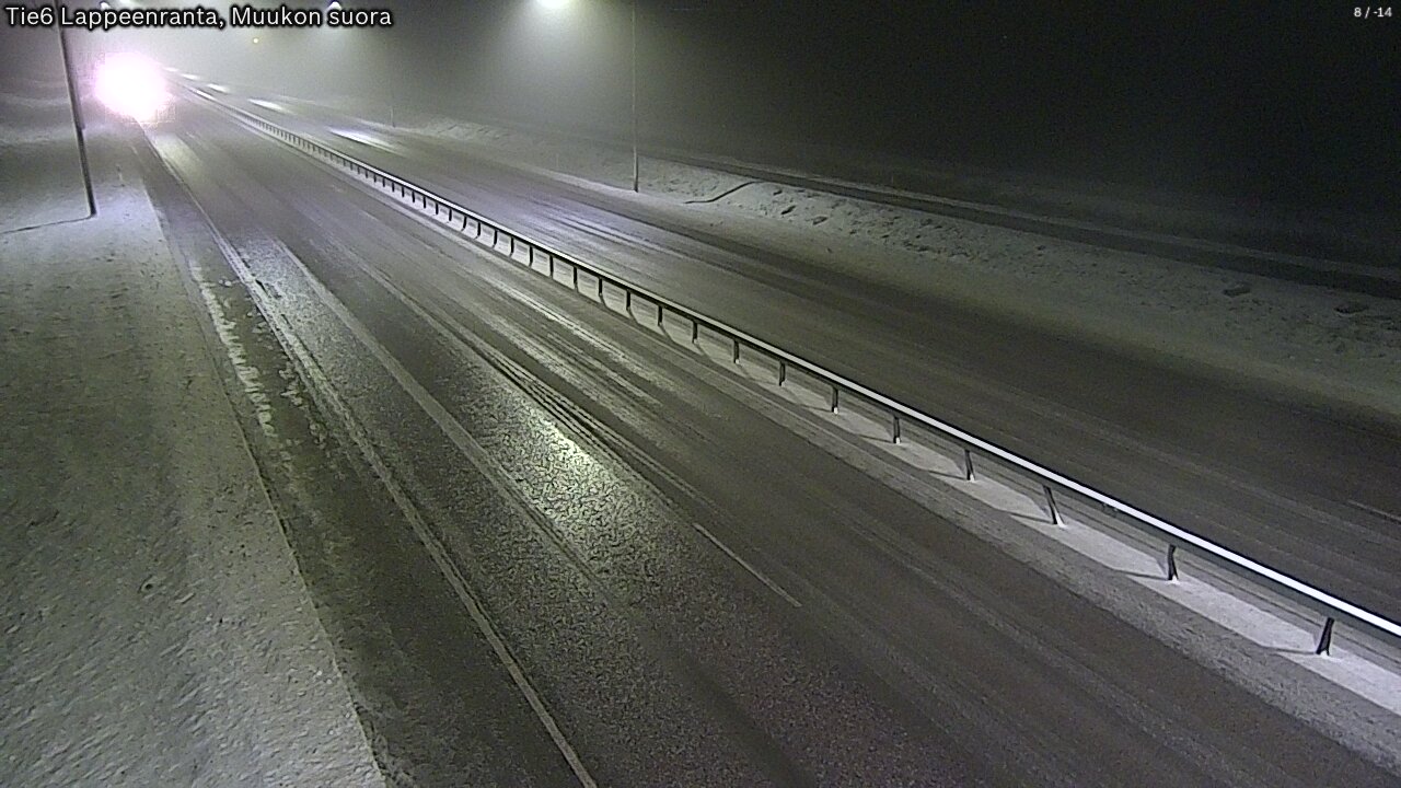 Weather Camera Image Road 6 Lappeenranta, Muukko straight, Lappeenranta, Etelä-Karjala