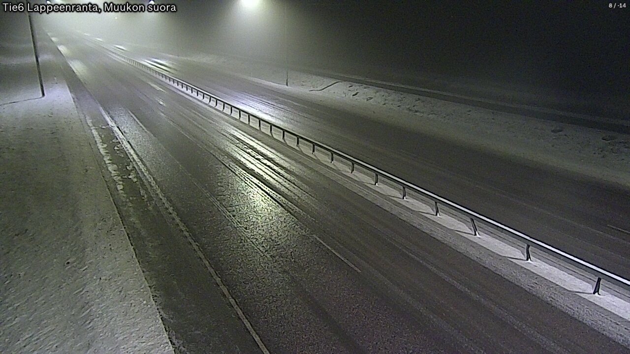 Weather Camera Image Road 6 Lappeenranta, Muukko straight, Lappeenranta, Etelä-Karjala