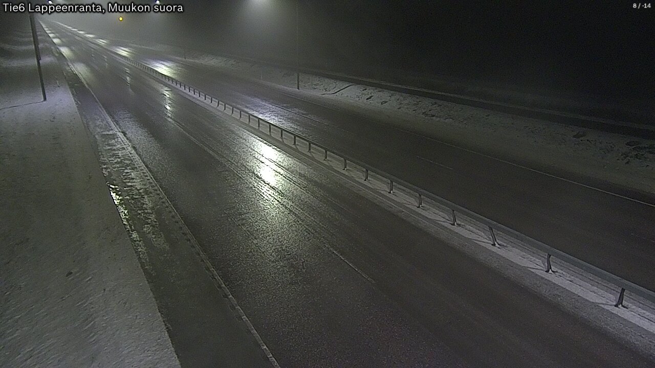 Weather Camera Image Road 6 Lappeenranta, Muukko straight, Lappeenranta, Etelä-Karjala