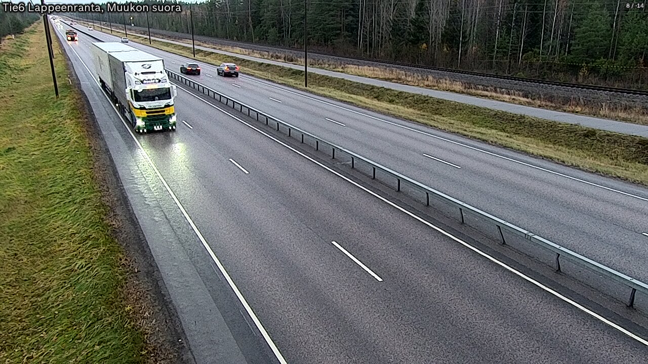Weather Camera Image Road 6 Lappeenranta, Muukko straight, Lappeenranta, Etelä-Karjala