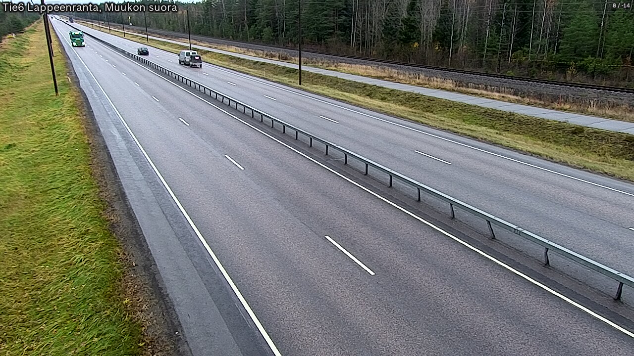 Weather Camera Image Road 6 Lappeenranta, Muukko straight, Lappeenranta, Etelä-Karjala
