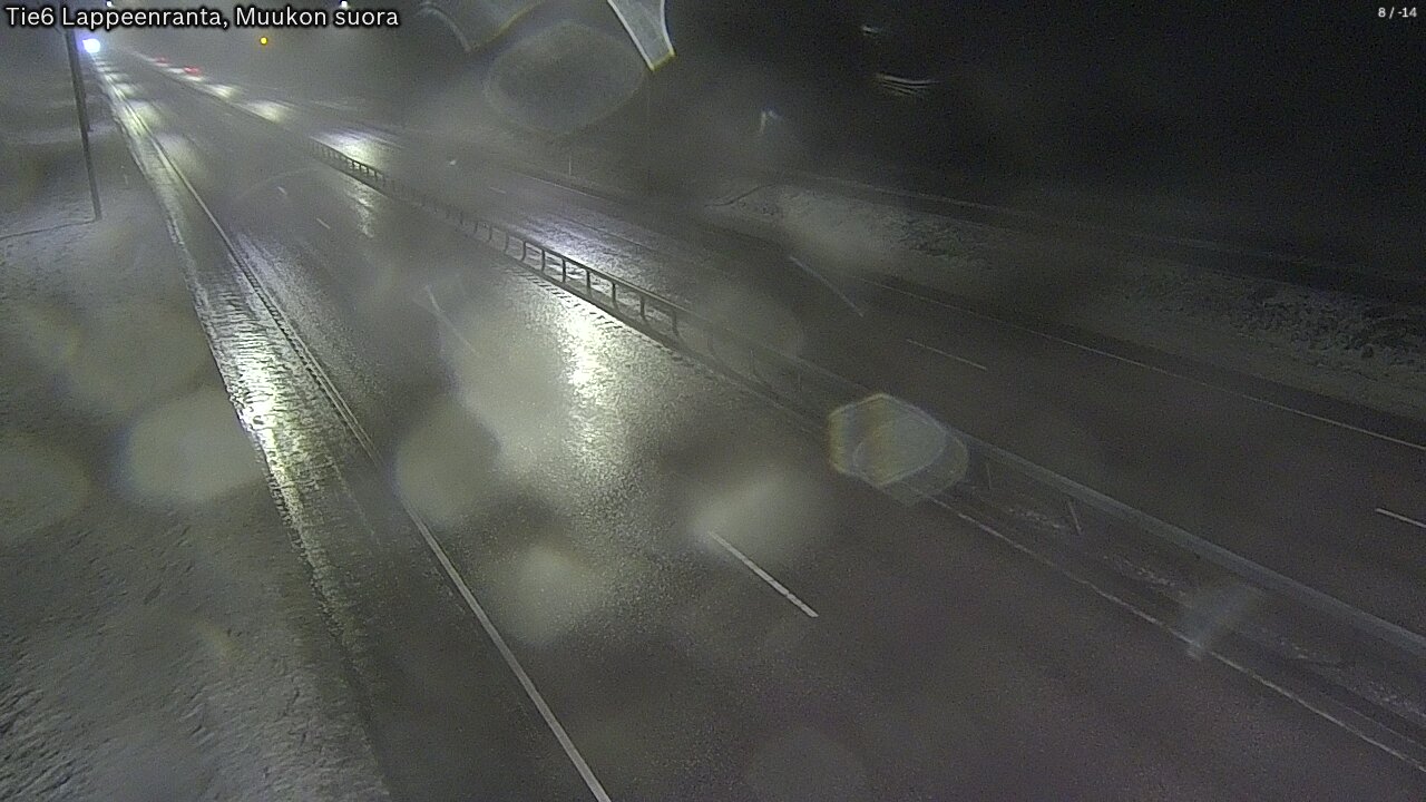 Weather Camera Image Road 6 Lappeenranta, Muukko straight, Lappeenranta, Etelä-Karjala