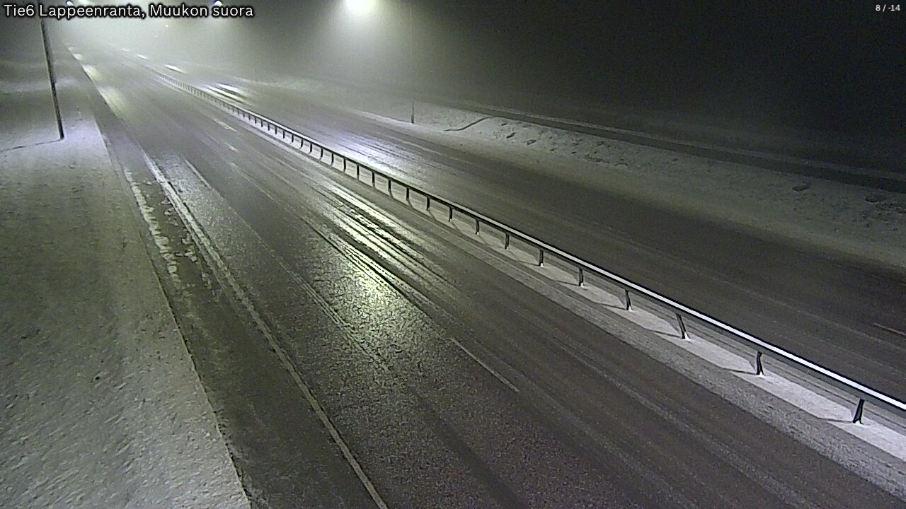 Weather Camera Image Road 6 Lappeenranta, Muukko straight, Lappeenranta, Etelä-Karjala