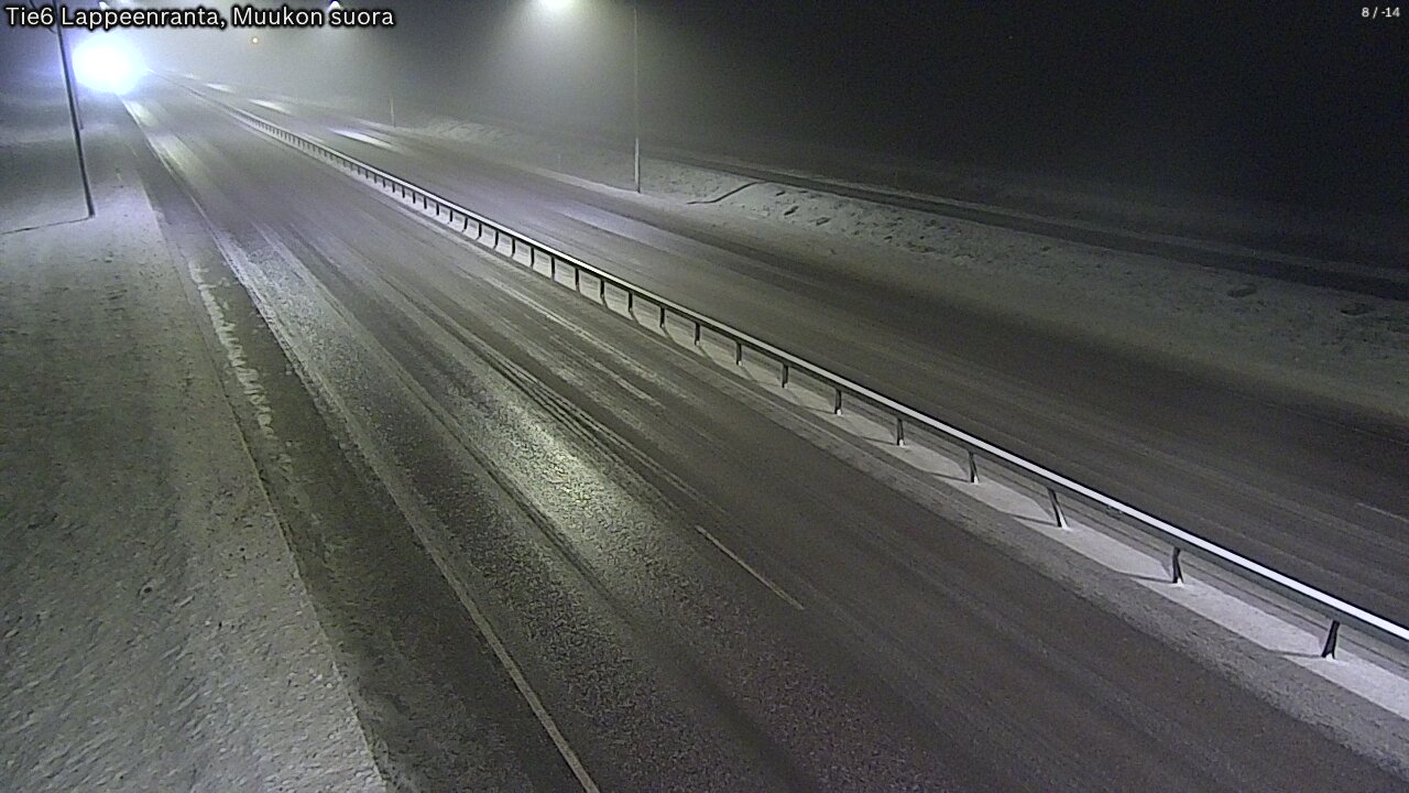 Weather Camera Image Road 6 Lappeenranta, Muukko straight, Lappeenranta, Etelä-Karjala