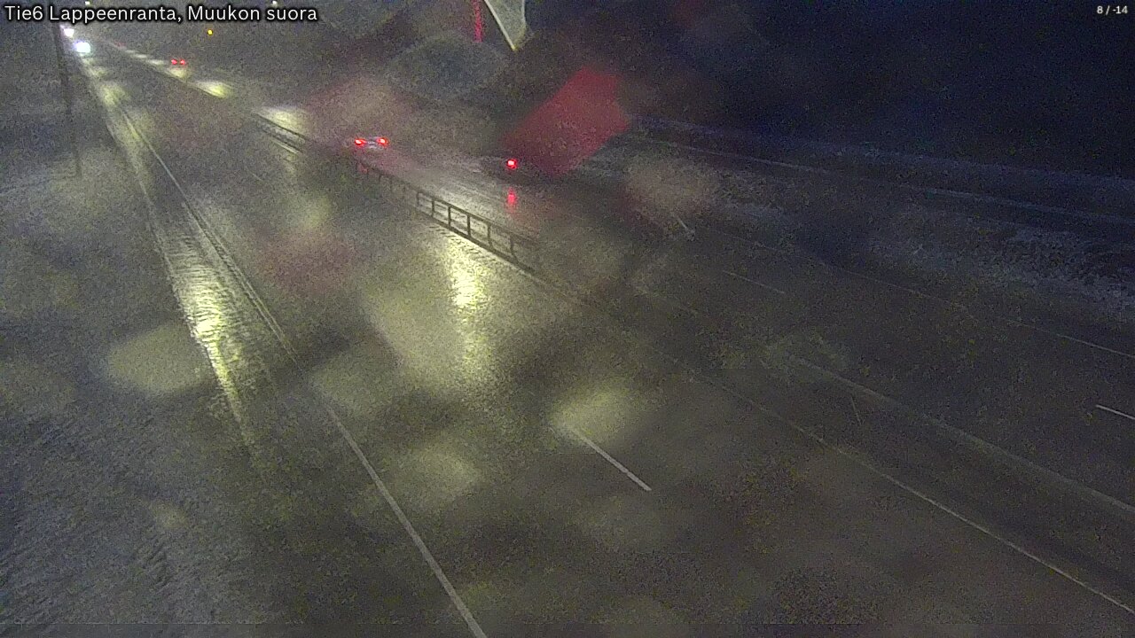 Weather Camera Image Road 6 Lappeenranta, Muukko straight, Lappeenranta, Etelä-Karjala