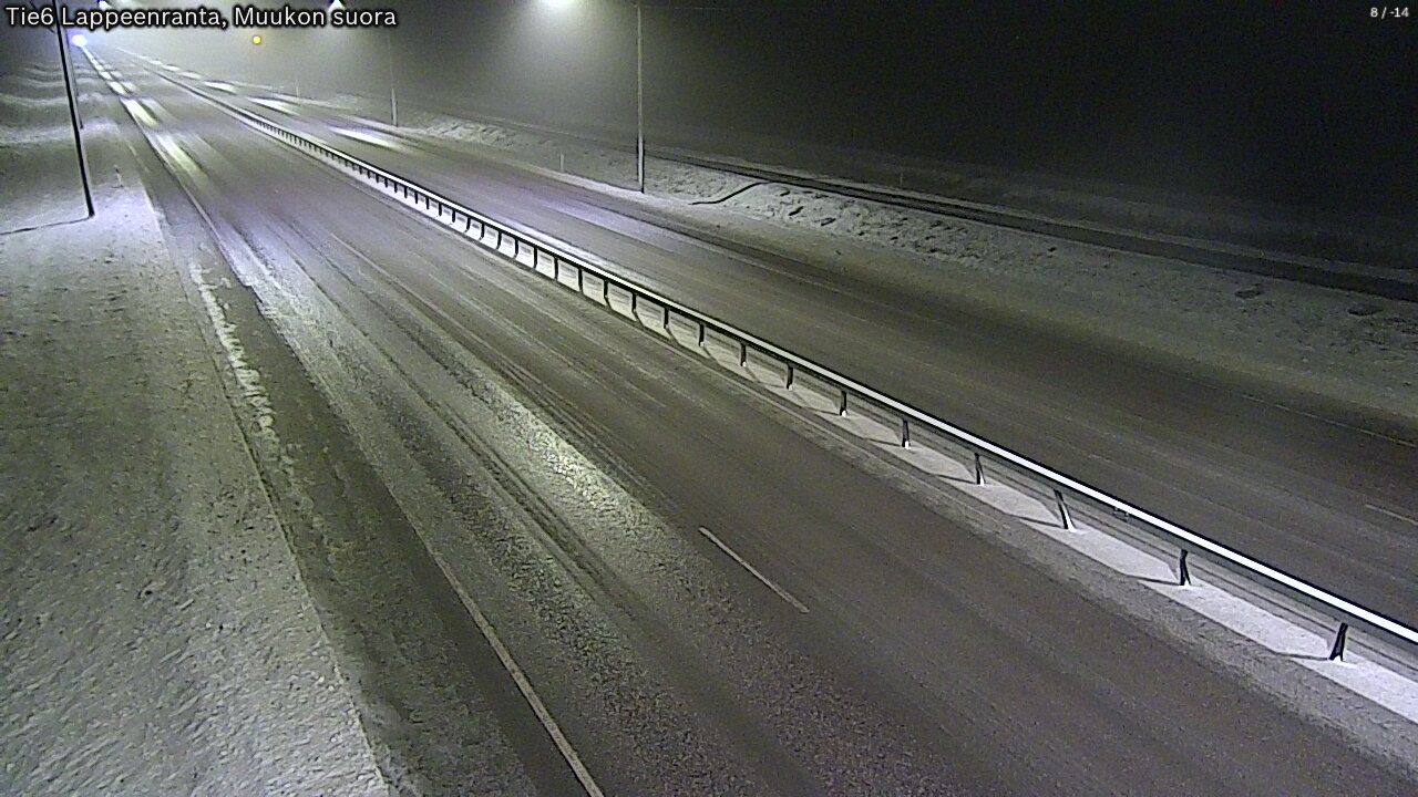 Weather Camera Image Road 6 Lappeenranta, Muukko straight, Lappeenranta, Etelä-Karjala