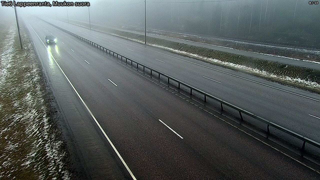 Weather Camera Image Road 6 Lappeenranta, Muukko straight, Lappeenranta, Etelä-Karjala
