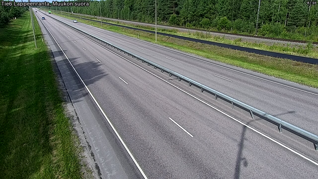 Weather Camera Image Road 6 Lappeenranta, Muukko straight, Lappeenranta, Etelä-Karjala