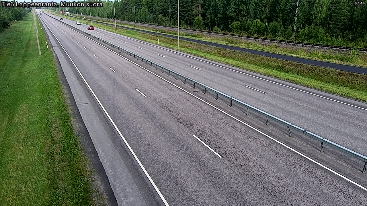 Weather Camera Image Road 6 Lappeenranta, Muukko straight, Lappeenranta, Etelä-Karjala