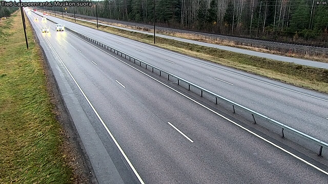Weather Camera Image Road 6 Lappeenranta, Muukko straight, Lappeenranta, Etelä-Karjala