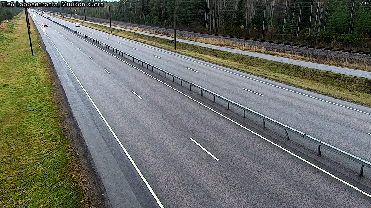 Weather Camera Image Road 6 Lappeenranta, Muukko straight, Lappeenranta, Etelä-Karjala
