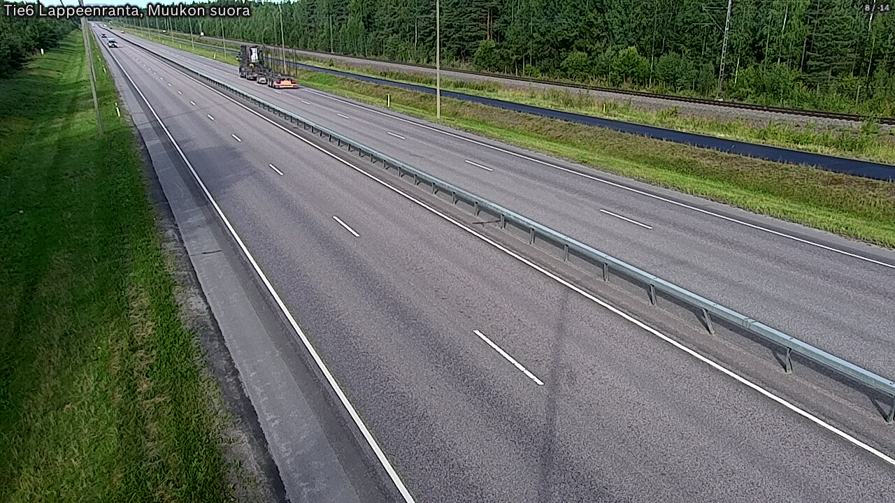 Weather Camera Image Road 6 Lappeenranta, Muukko straight, Lappeenranta, Etelä-Karjala
