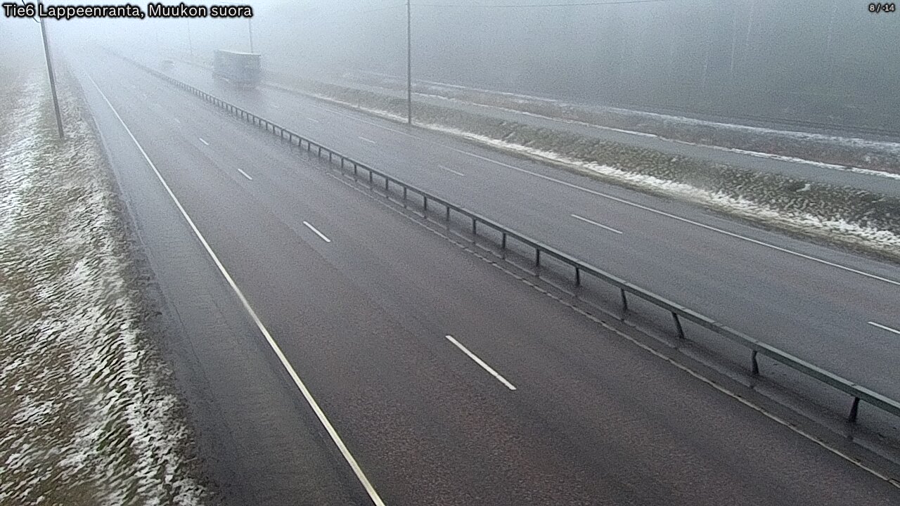 Weather Camera Image Road 6 Lappeenranta, Muukko straight, Lappeenranta, Etelä-Karjala