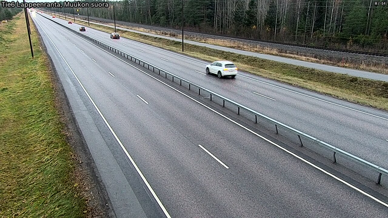 Weather Camera Image Road 6 Lappeenranta, Muukko straight, Lappeenranta, Etelä-Karjala
