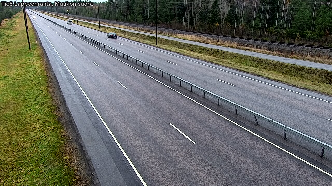 Weather Camera Image Road 6 Lappeenranta, Muukko straight, Lappeenranta, Etelä-Karjala