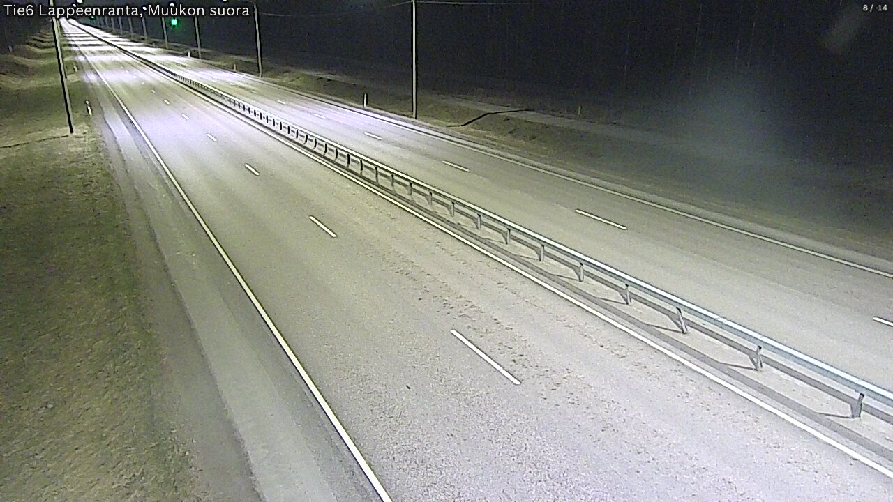 Weather Camera Image Road 6 Lappeenranta, Muukko straight, Lappeenranta, Etelä-Karjala
