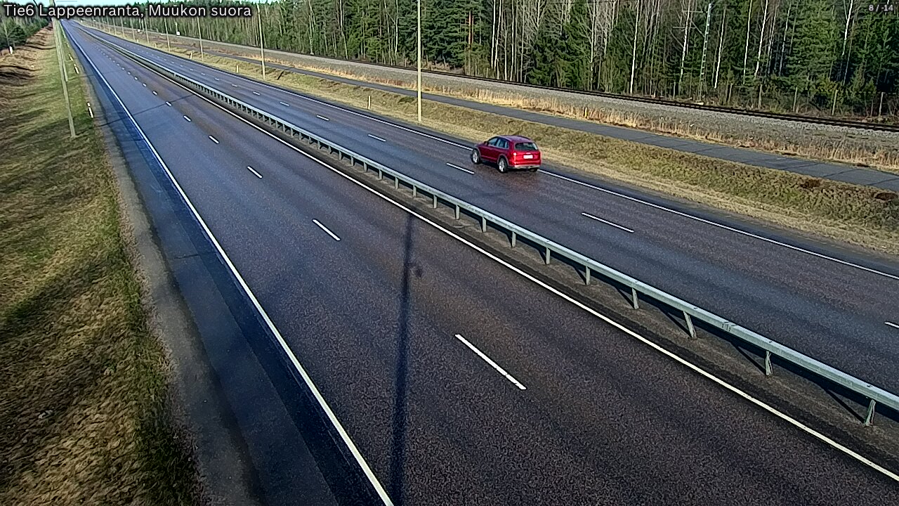 Weather Camera Image Tie 6 Villmanstrand, Muukko rakan, Lappeenranta, Etelä-Karjala