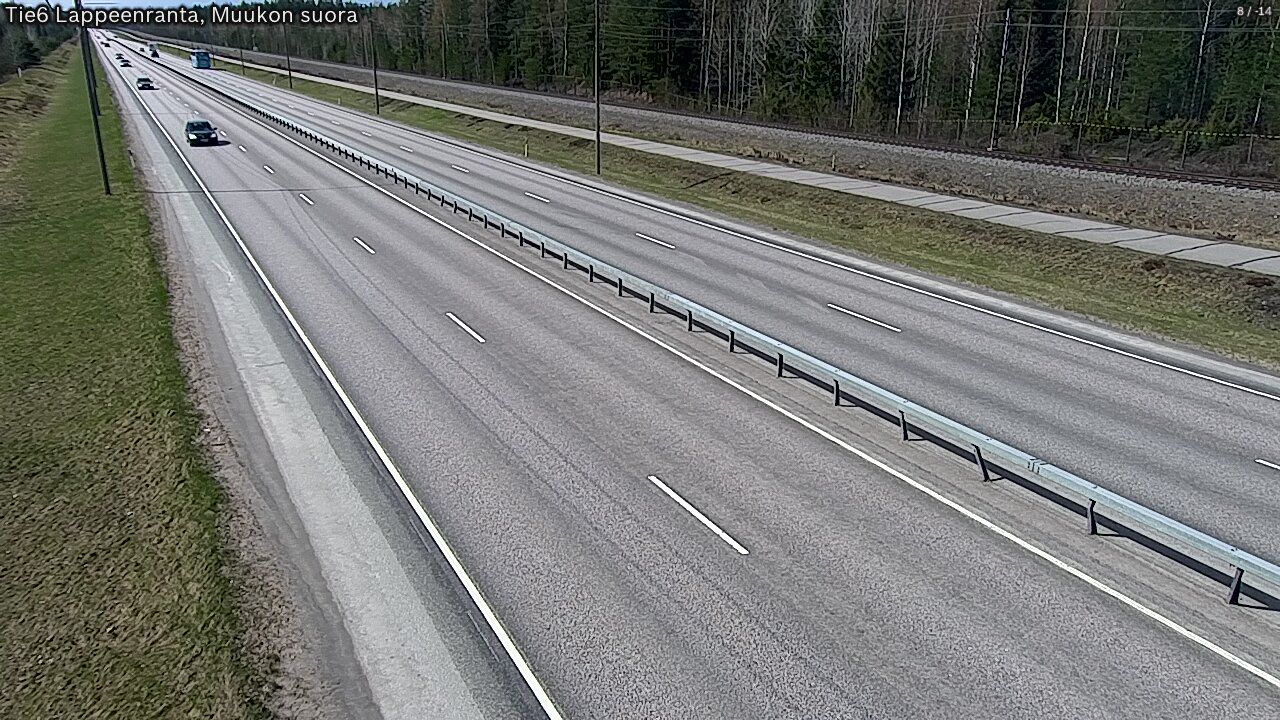 Weather Camera Image Tie 6 Villmanstrand, Muukko rakan, Lappeenranta, Etelä-Karjala
