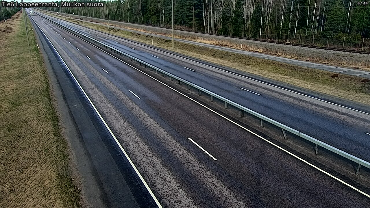 Weather Camera Image Tie 6 Villmanstrand, Muukko rakan, Lappeenranta, Etelä-Karjala