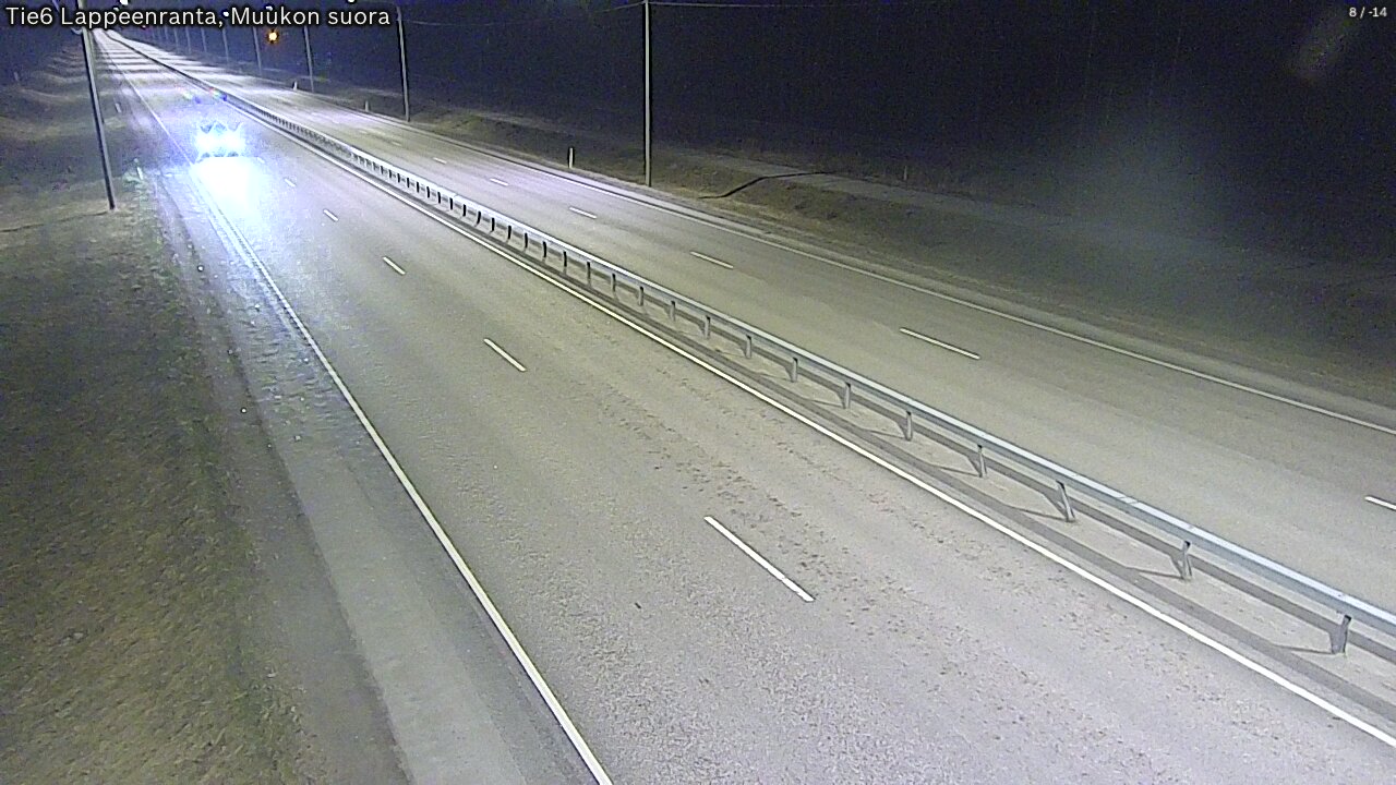 Weather Camera Image Road 6 Lappeenranta, Muukko straight, Lappeenranta, Etelä-Karjala