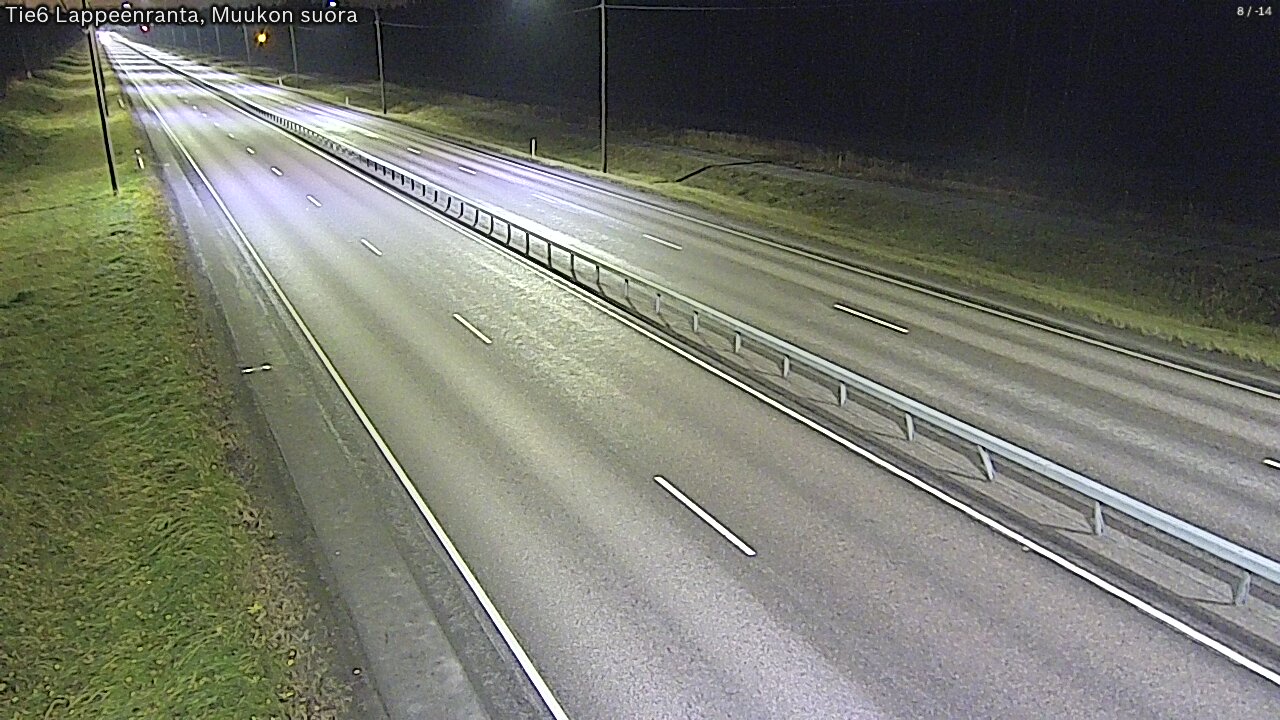 Weather Camera Image Road 6 Lappeenranta, Muukko straight, Lappeenranta, Etelä-Karjala