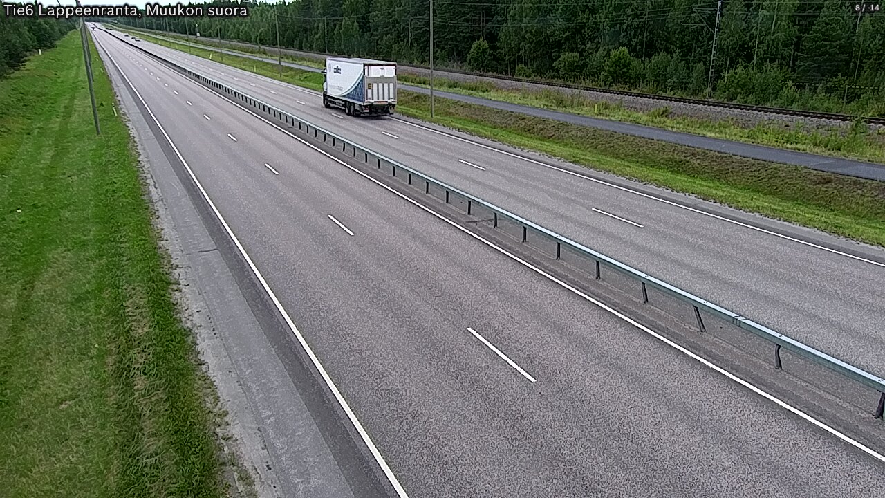 Weather Camera Image Road 6 Lappeenranta, Muukko straight, Lappeenranta, Etelä-Karjala