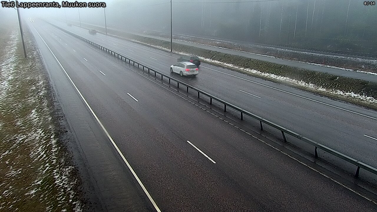 Weather Camera Image Road 6 Lappeenranta, Muukko straight, Lappeenranta, Etelä-Karjala